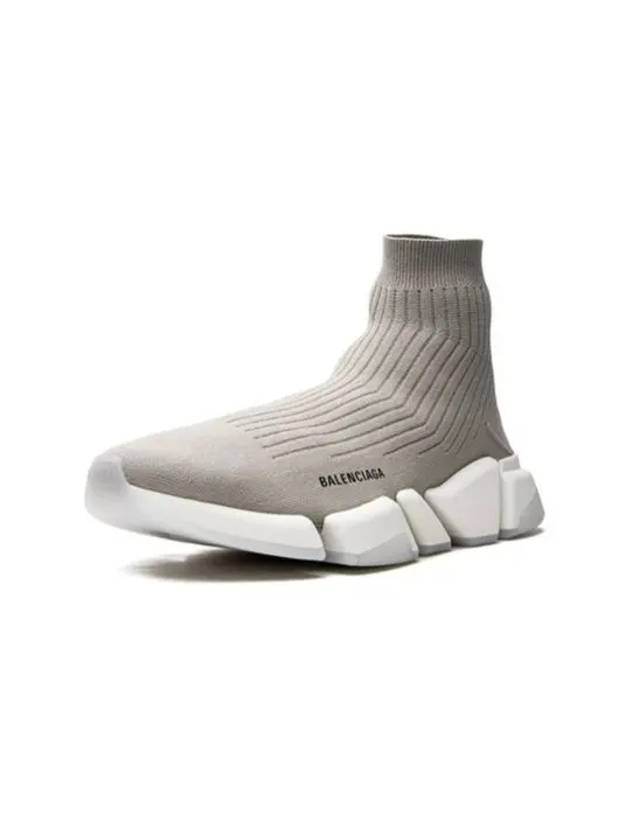 Luxury Balenciaga Trending 2025 Speed 2.0 Knit High Top Sneakers Grey