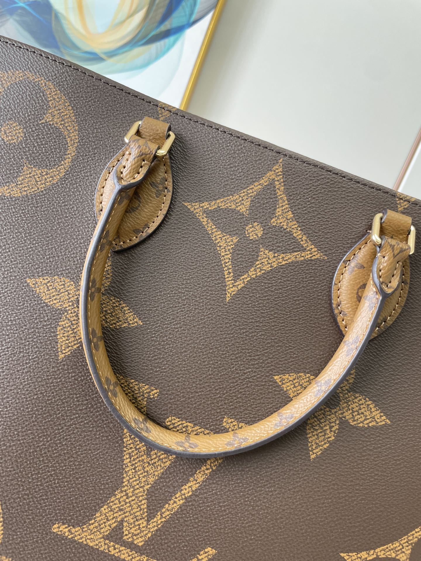 Top Quality OnTheGo GM Tote Bag Monogram And Monogram Reverse Canvas For Women, Womens Handbags 16.1in/41cm Top Quality M44576