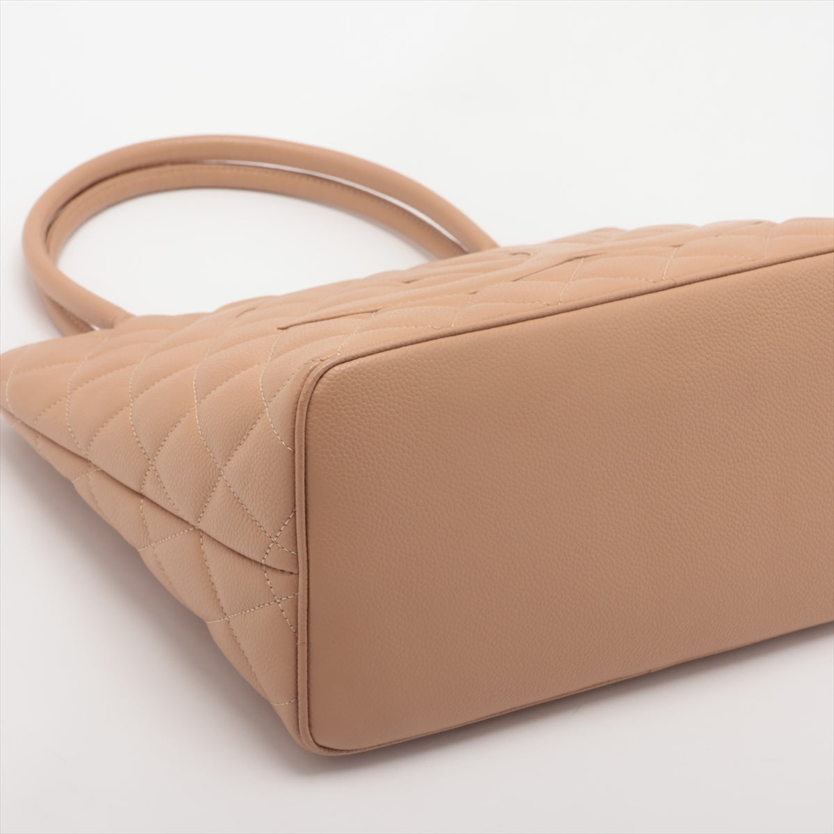 Chanel Caviar S Tote Bag Beige G 11th