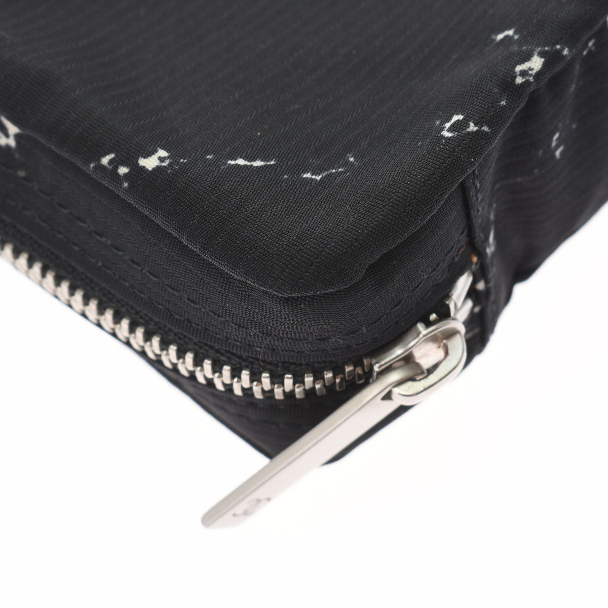 Chanel Travel Line Jewelry Case Black Silver Hardware Nylon Pouch