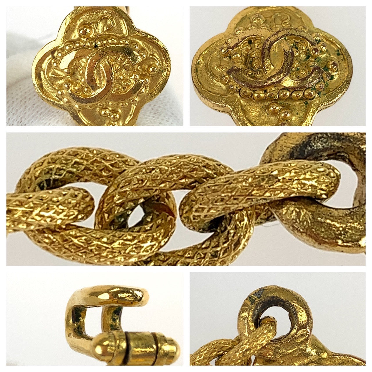 Chanel Gripoix Coco Mark Stone Gold-Plated Necklace