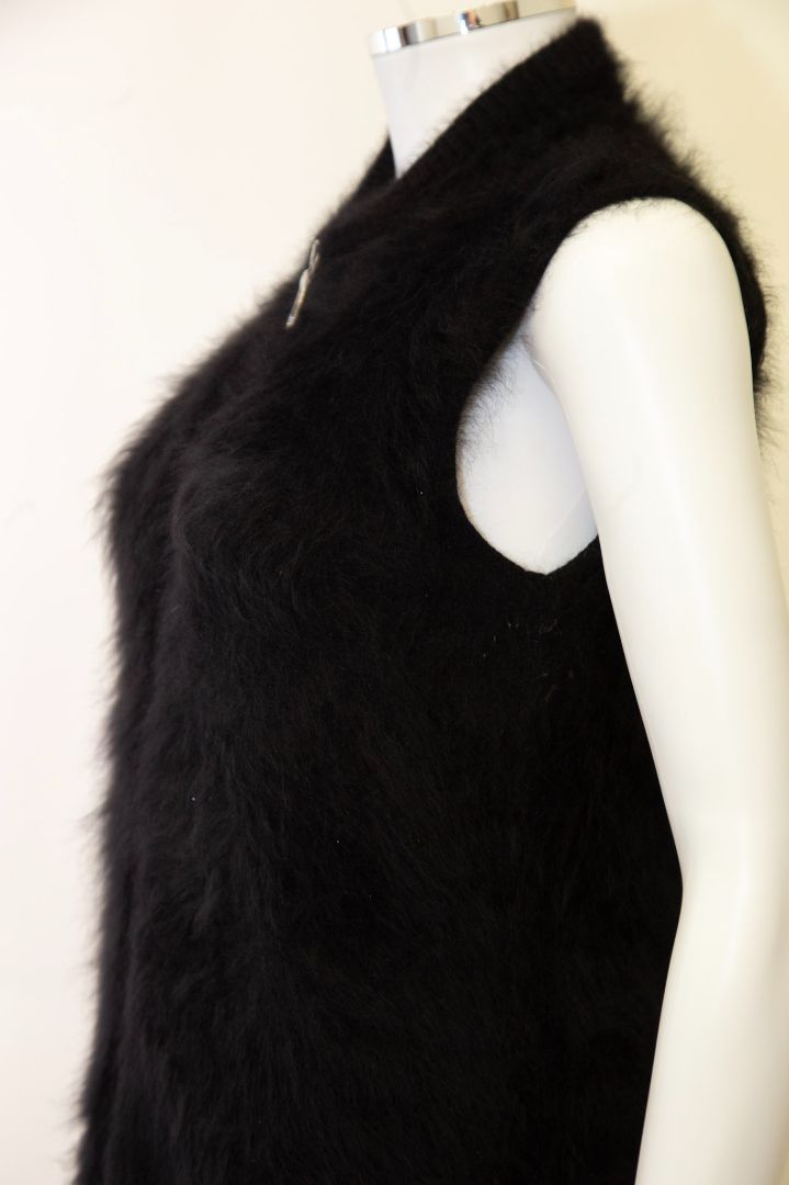 Prada S/S Angora Knit Gilet Black S