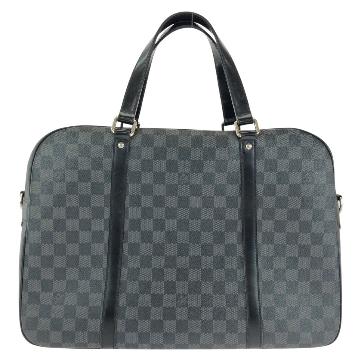 LOUIS VUITTON Business bag N48118 PVC Black SilverMetal Business bag briefcase Damier Graphite Yone mens d