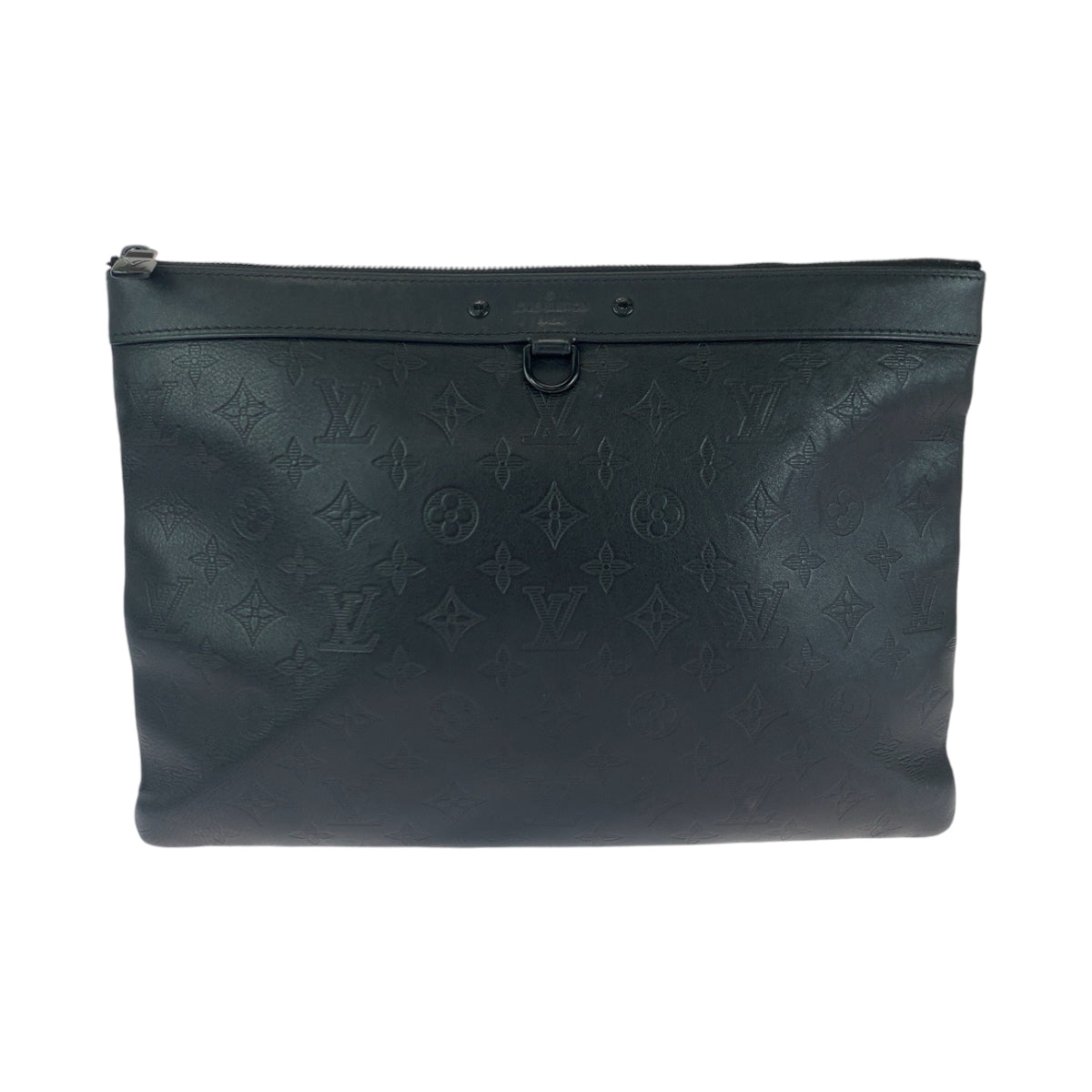 LOUIS VUITTON Clutch bag M62903 leather Black black Clutch bag business bag Monogram shadow Pochette Discovery mens d
