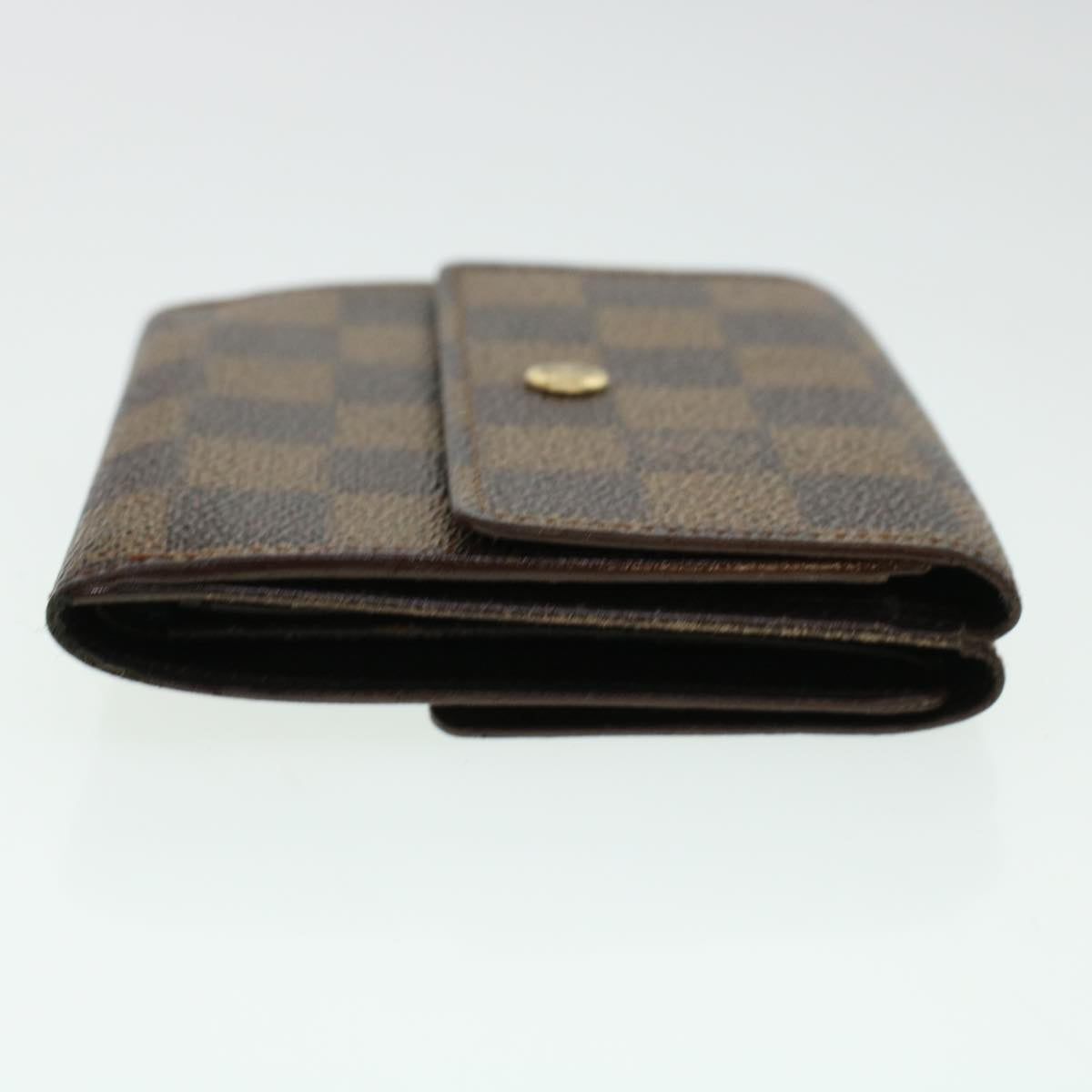 LOUIS VUITTON Damier Ebene Porte Monnaie Billets Cartes Credit N61652 Auth 42149