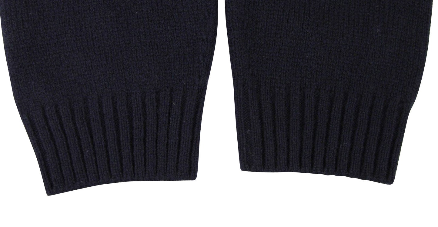Gucci Men's Blue Cashmere Wool Sweater With Bird Patch