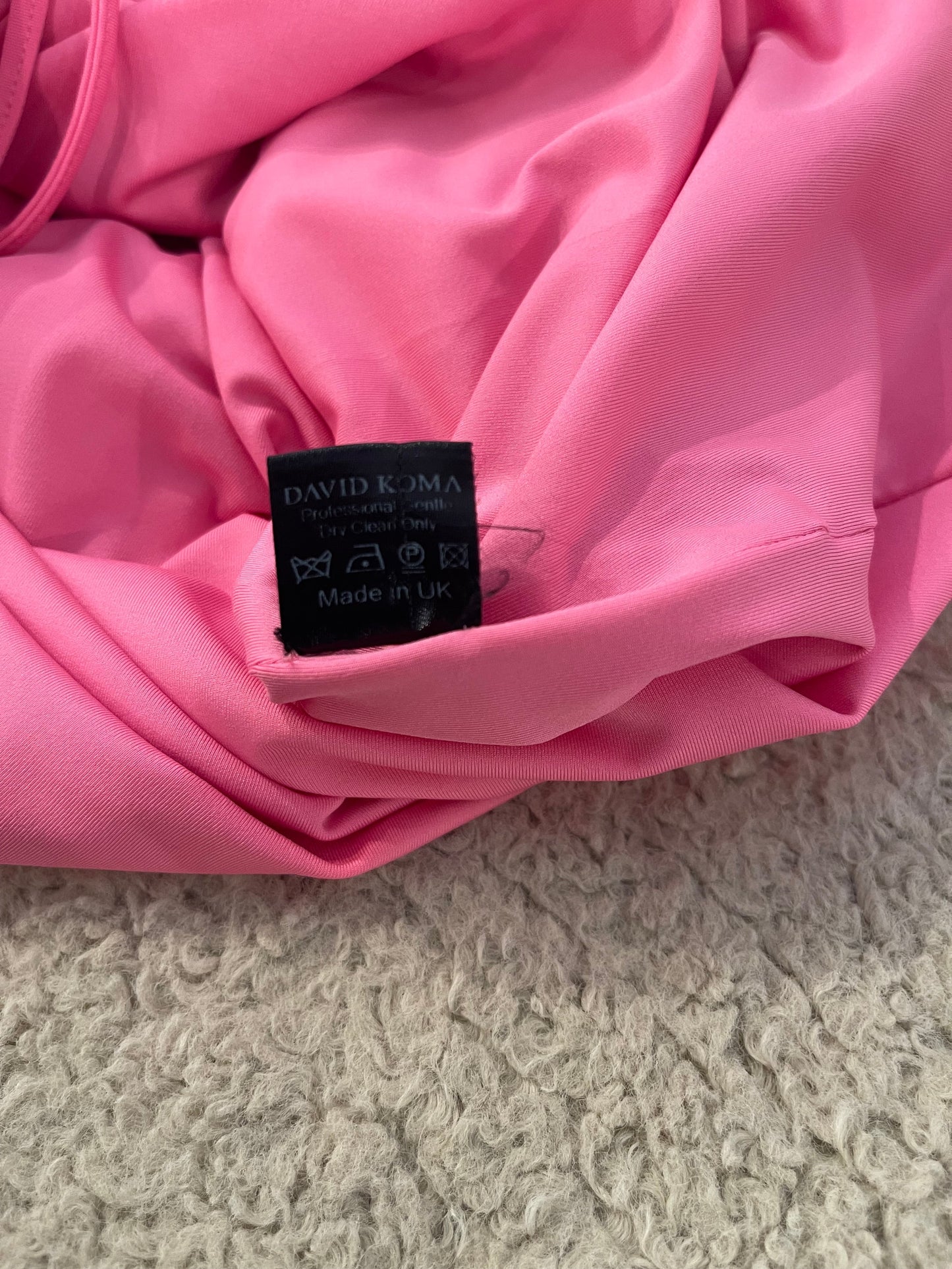 David Koma Pink Sleeveless Top and Mini Ruched Skirt Set Size UK 10 RRP £1,200