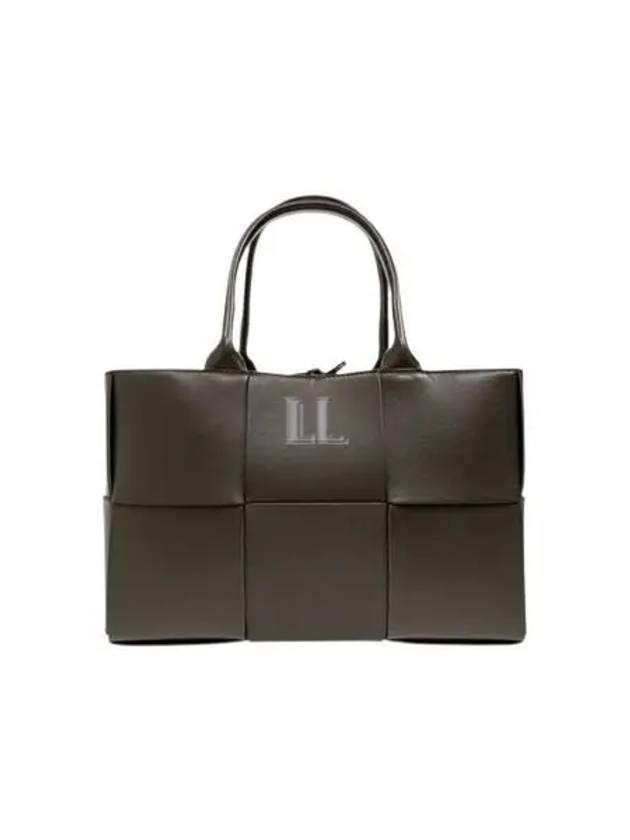 Luxury Bottega Veneta Arco Intrecciato Small Tote Bag Brown