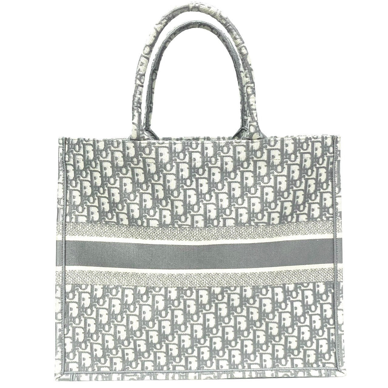 Dior Large Oblique Book Tote Canvas Tote Bag in Good condition