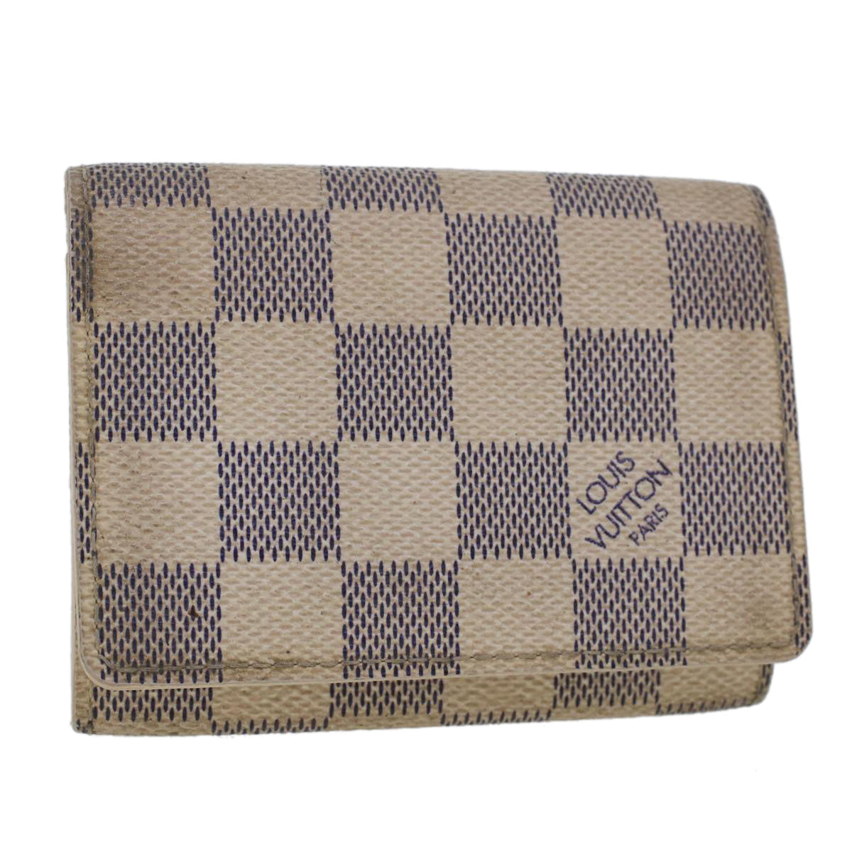 LOUIS VUITTON Damier Azur Amberop Cartes de Visit Card Case N61746 LV 44486