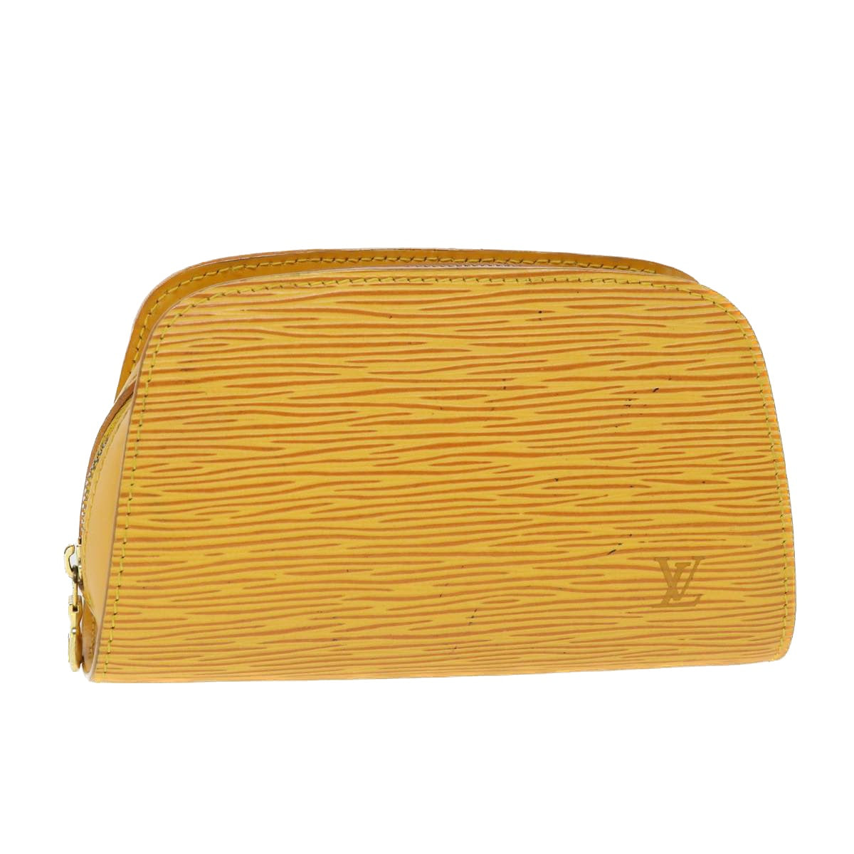 LOUIS VUITTON Epi Dauphine PM Pouch Yellow M48449 LV 45144