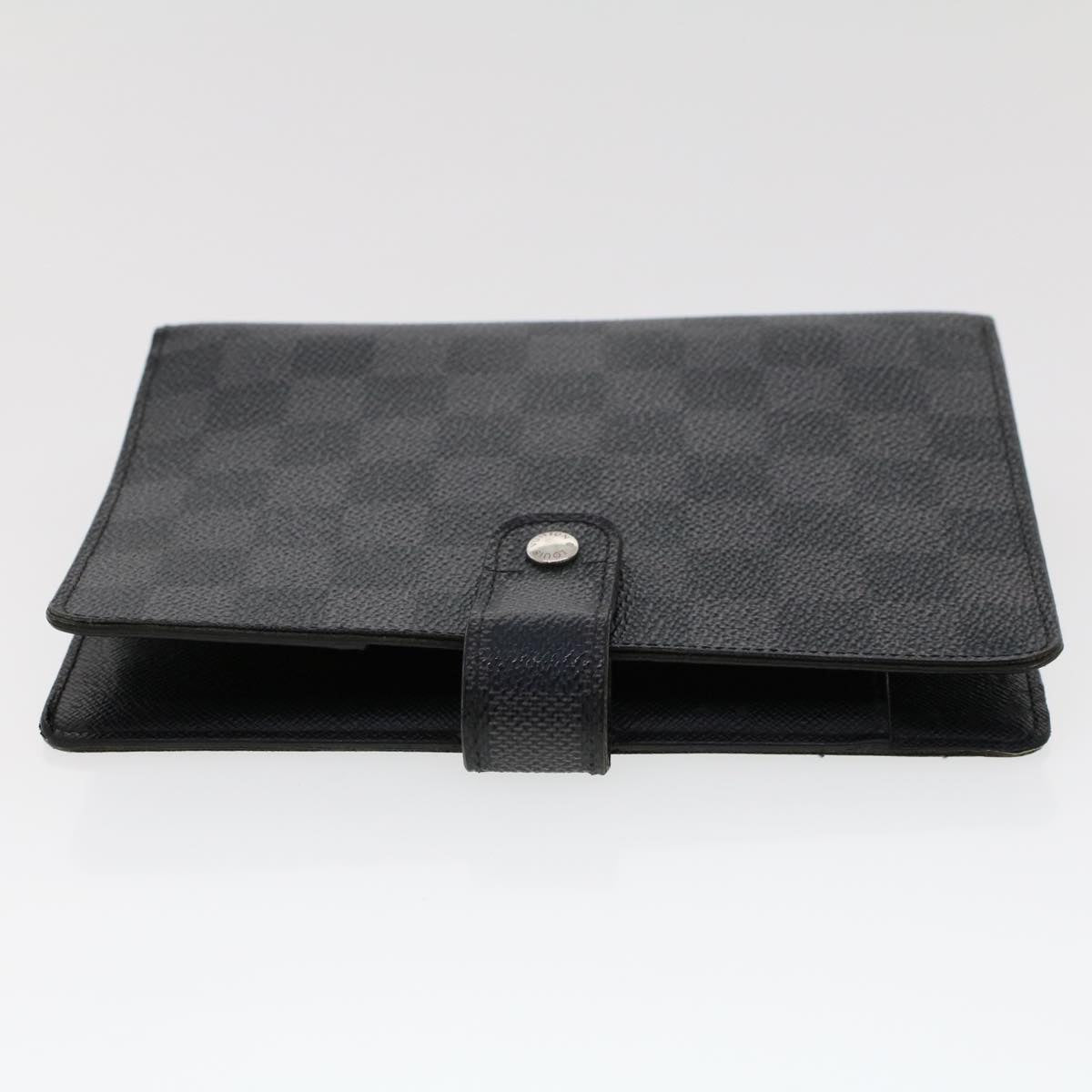 LOUIS VUITTON Damier Graphite Agenda MM Day Planner Cover R20242 LV Auth 45469