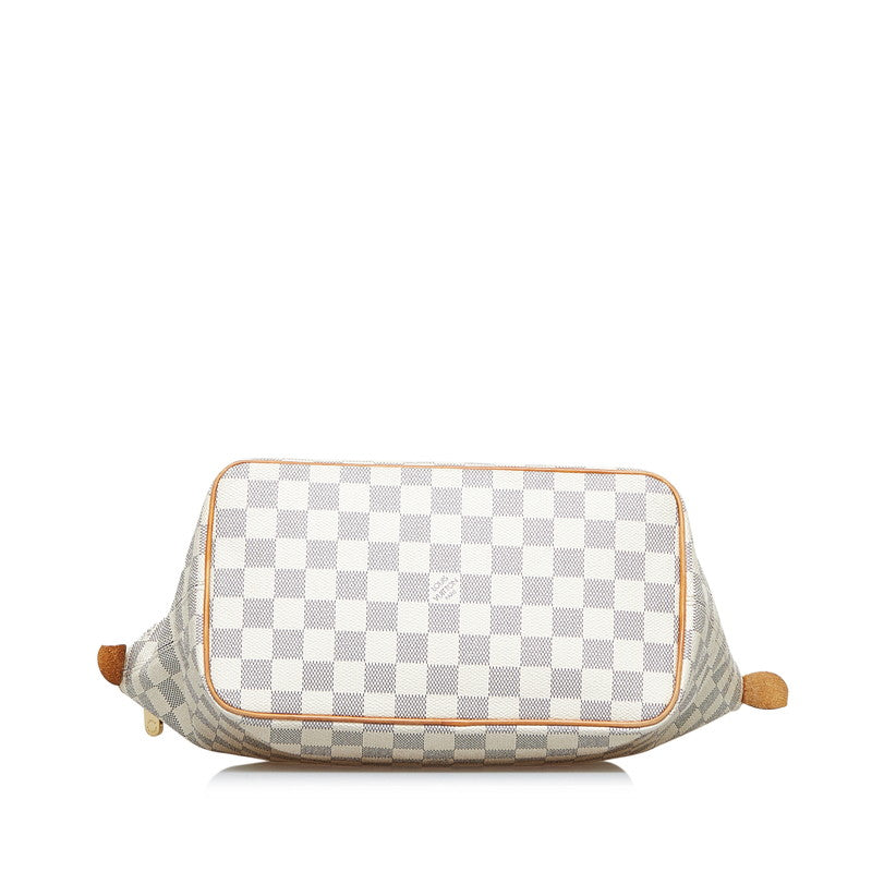 Louis Vuitton Damière Azur Salée PM Handbag N51186 White PVC Leather Louis Vuitton