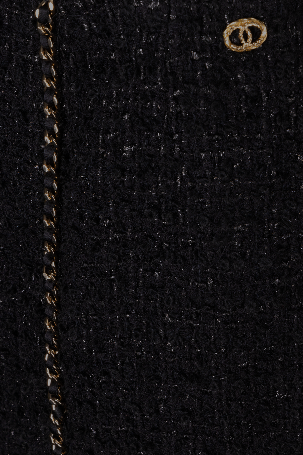 CHANEL Tweed Skirt Black
