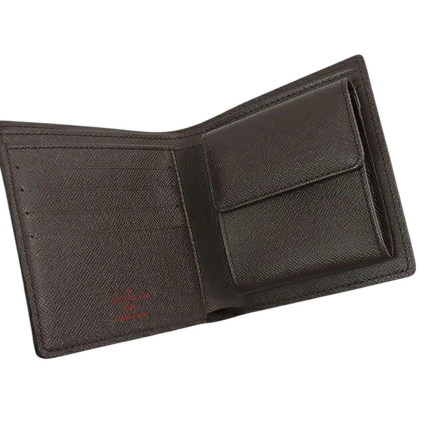 Brown Louis Vuitton Damier Ebene Marco Wallet