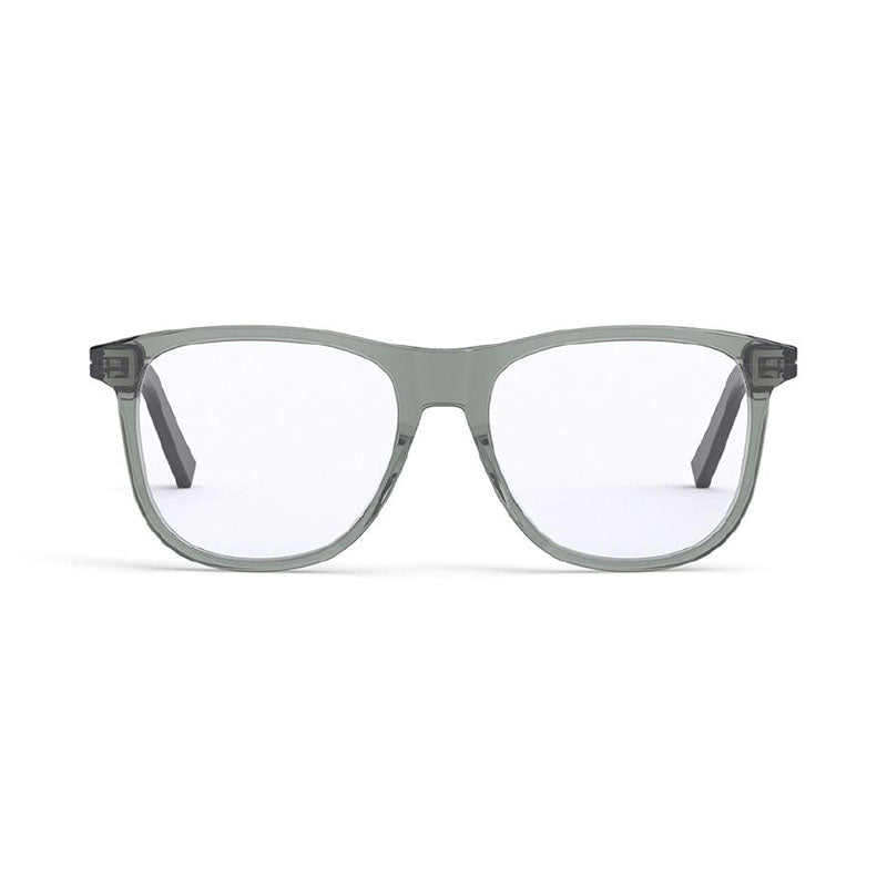 Dior Eyeglasses Square Full Rim, Transparent Light Grey Frame and Clear Demo Lenses Lens DIORESSENTIALOS3I4500