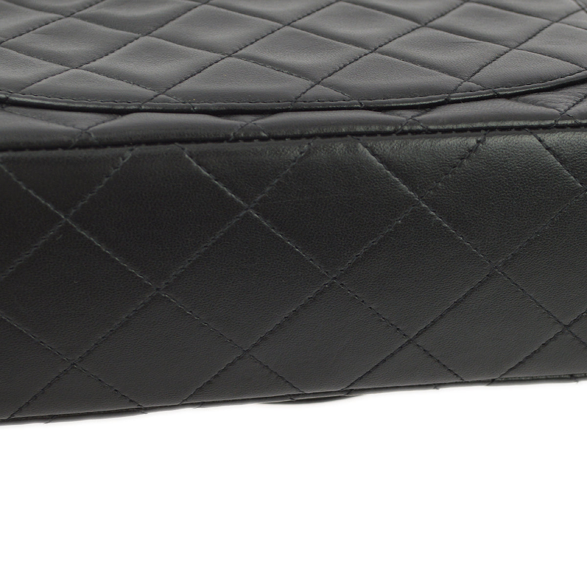 Chanel 1991-1994 Lambskin Small Classic Double Flap Shoulder Bag