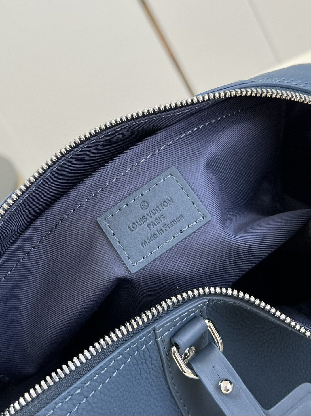 Top Quality City Keepall Aerogram Blue For Men, Bags, Shoulder And Crossbody Bags 10.6in/27cm Top Quality