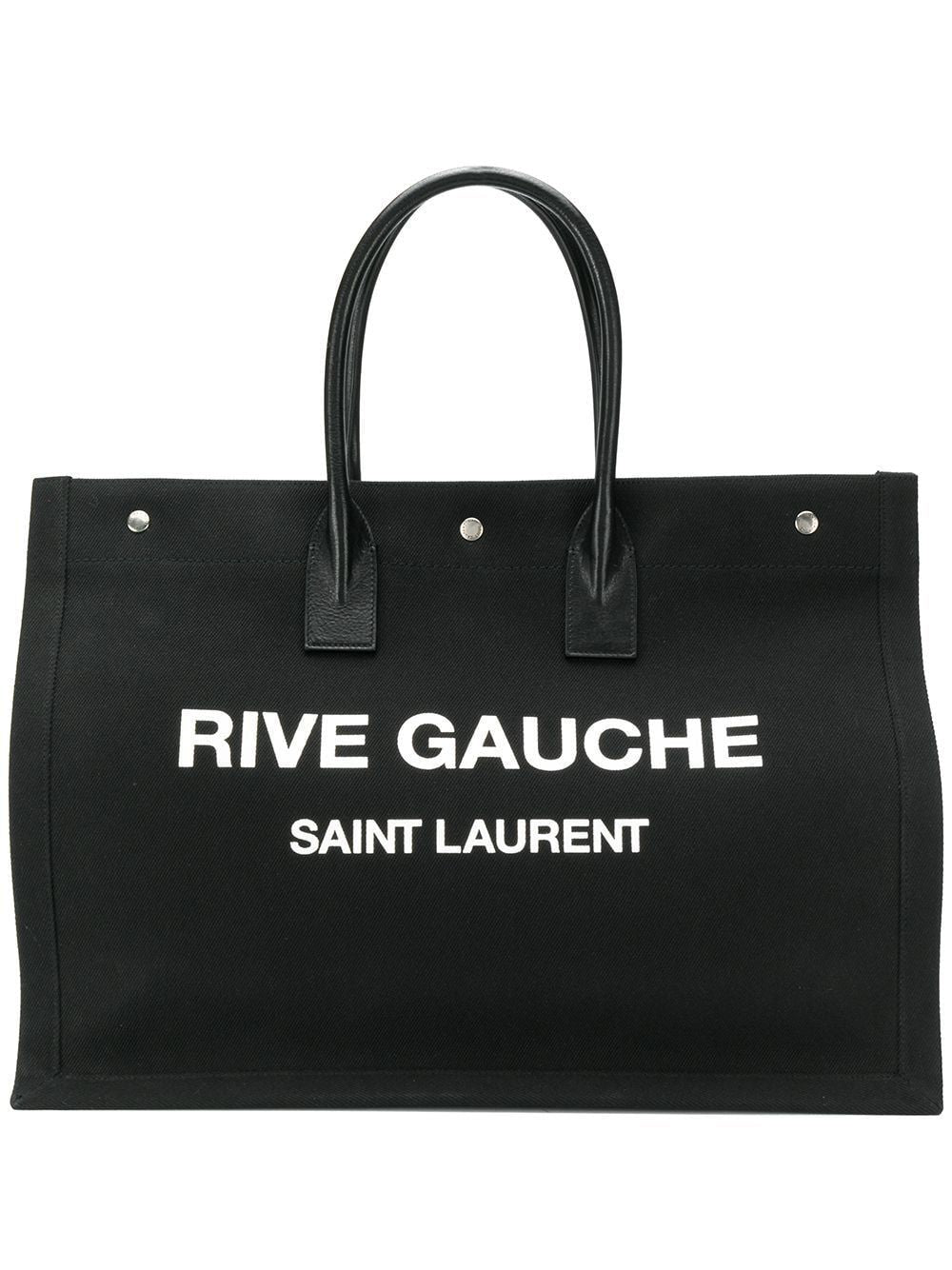 Luxury Saint Laurent Trending 2025 Men's Rive Gauche Tote Bag in Blackwhite | 509415FAAVR