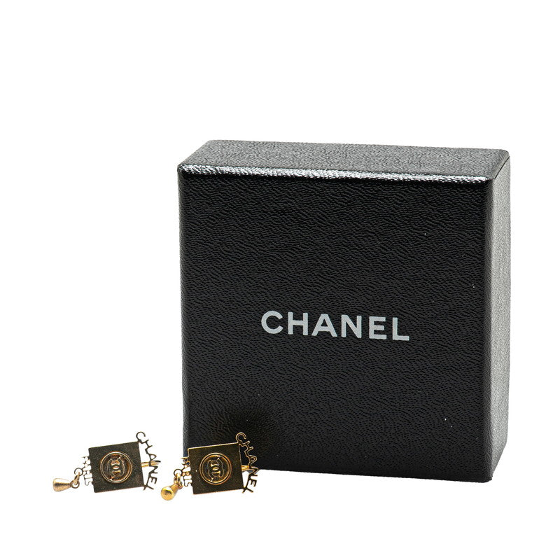 Chanel Coco Mark Logo Square Earrings 00C