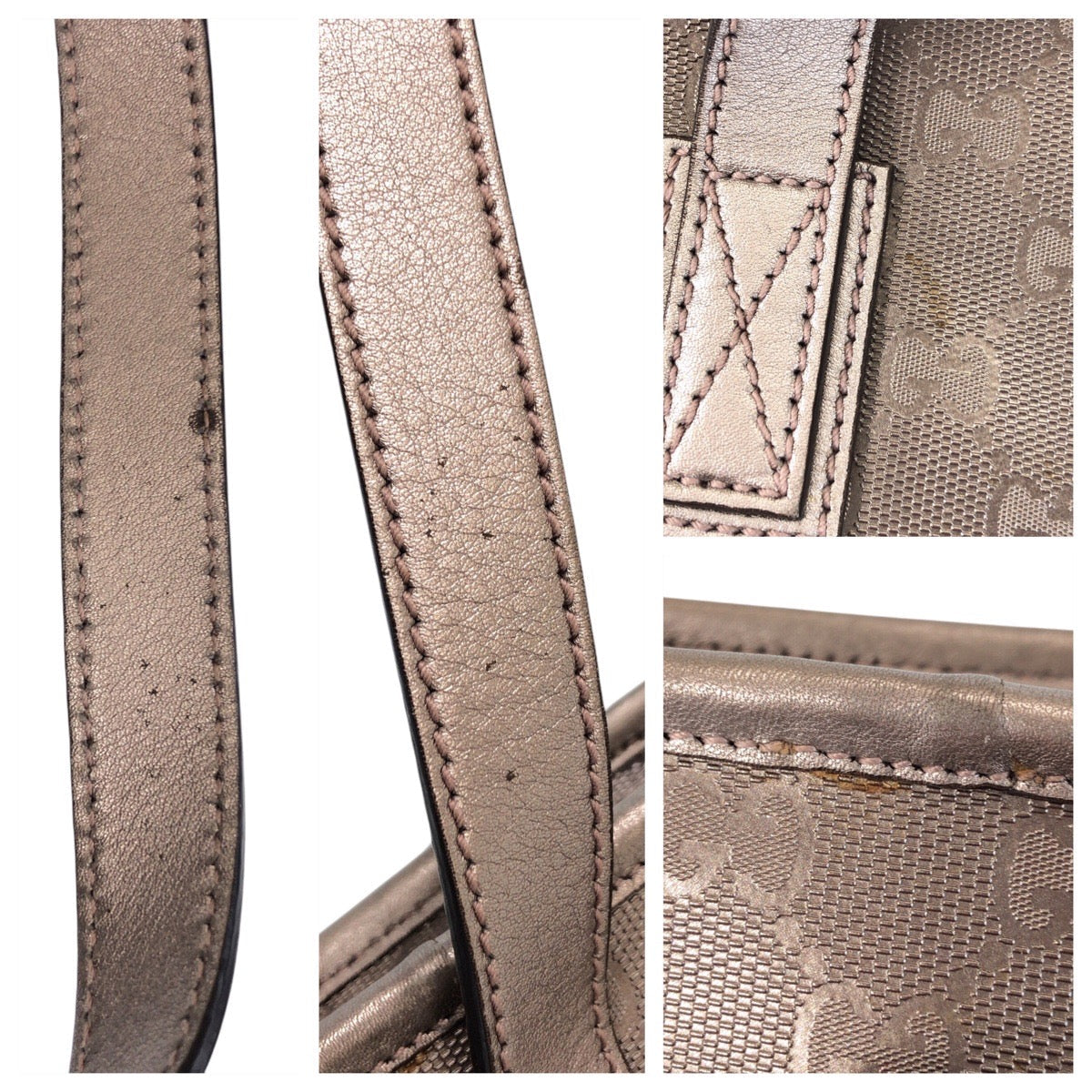 GUCCI Tote Bag 211138 PVC gray GG implementation