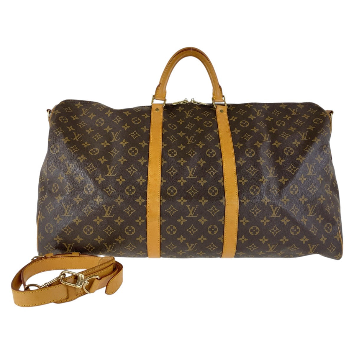 LOUIS VUITTON Boston Duffel bag M41412 PVC, Leather Brown Boston Duffel bag unisex Monogram Keepall bandouliere 60 Women d