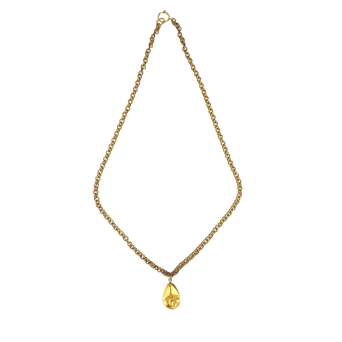 Chanel Metal/Synthetic Resin Teardrop Necklace