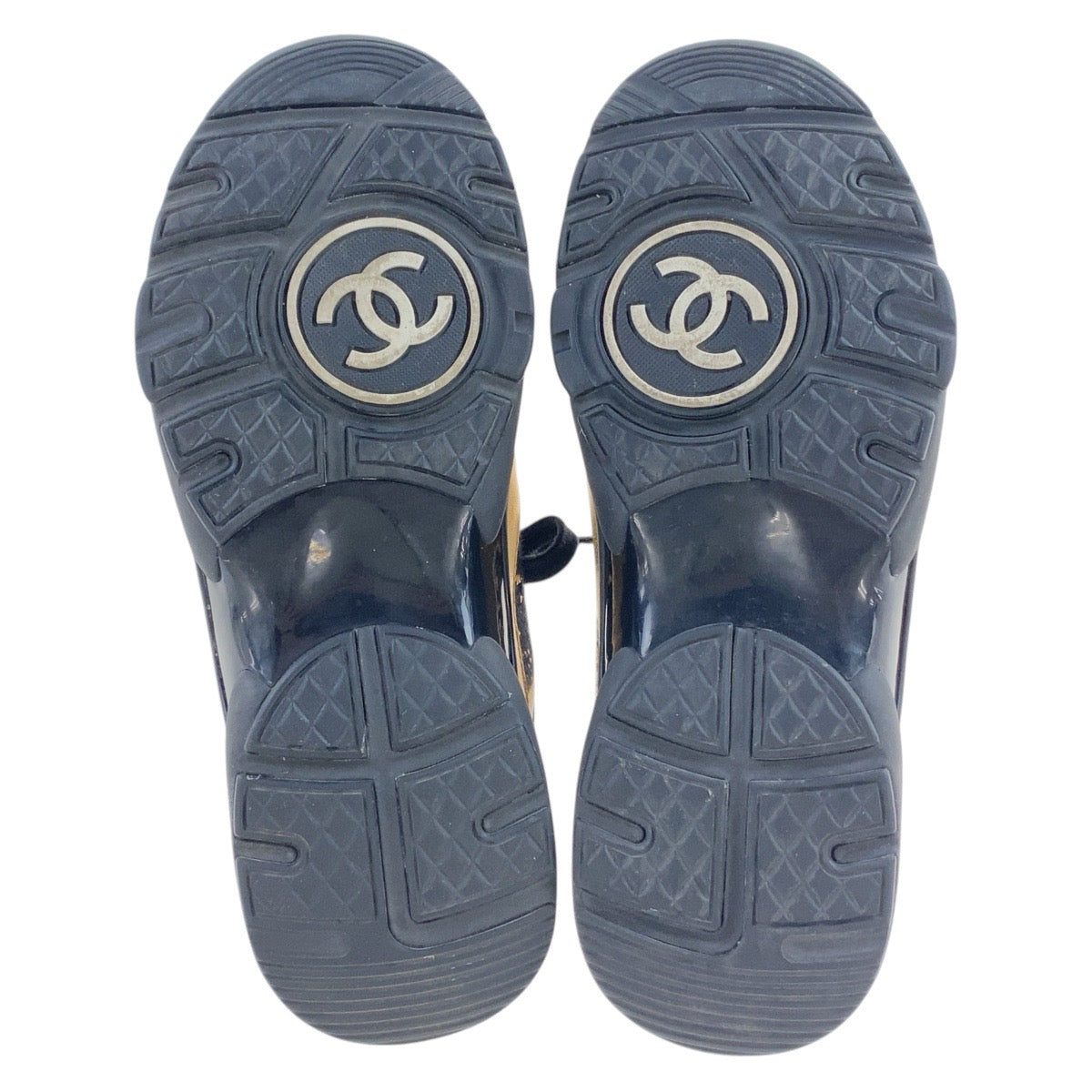 Chanel Coco Mark Leather Tweed Sneakers