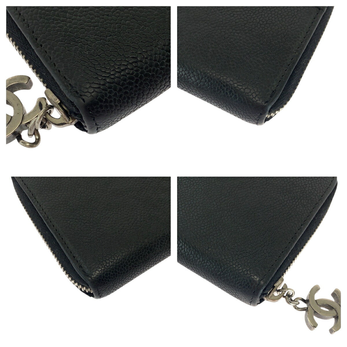 Chanel Coco Mark Caviar Skin Long Wallet