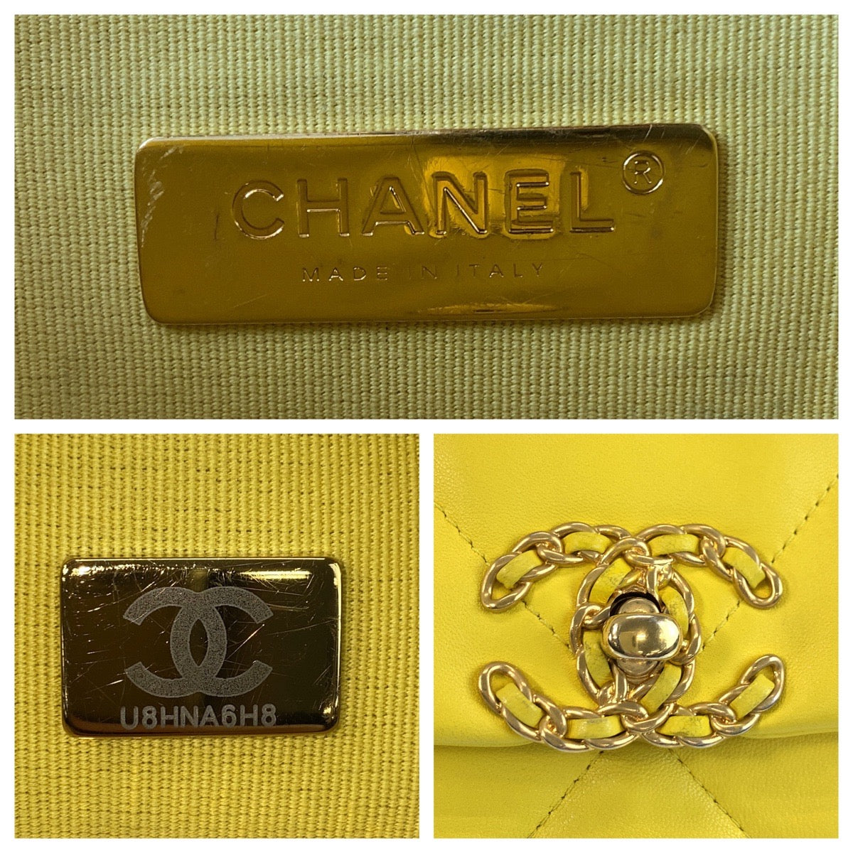 Chanel Lambskin Matelassé 19 Coco Mark Shoulder Bag U8HNA6H8