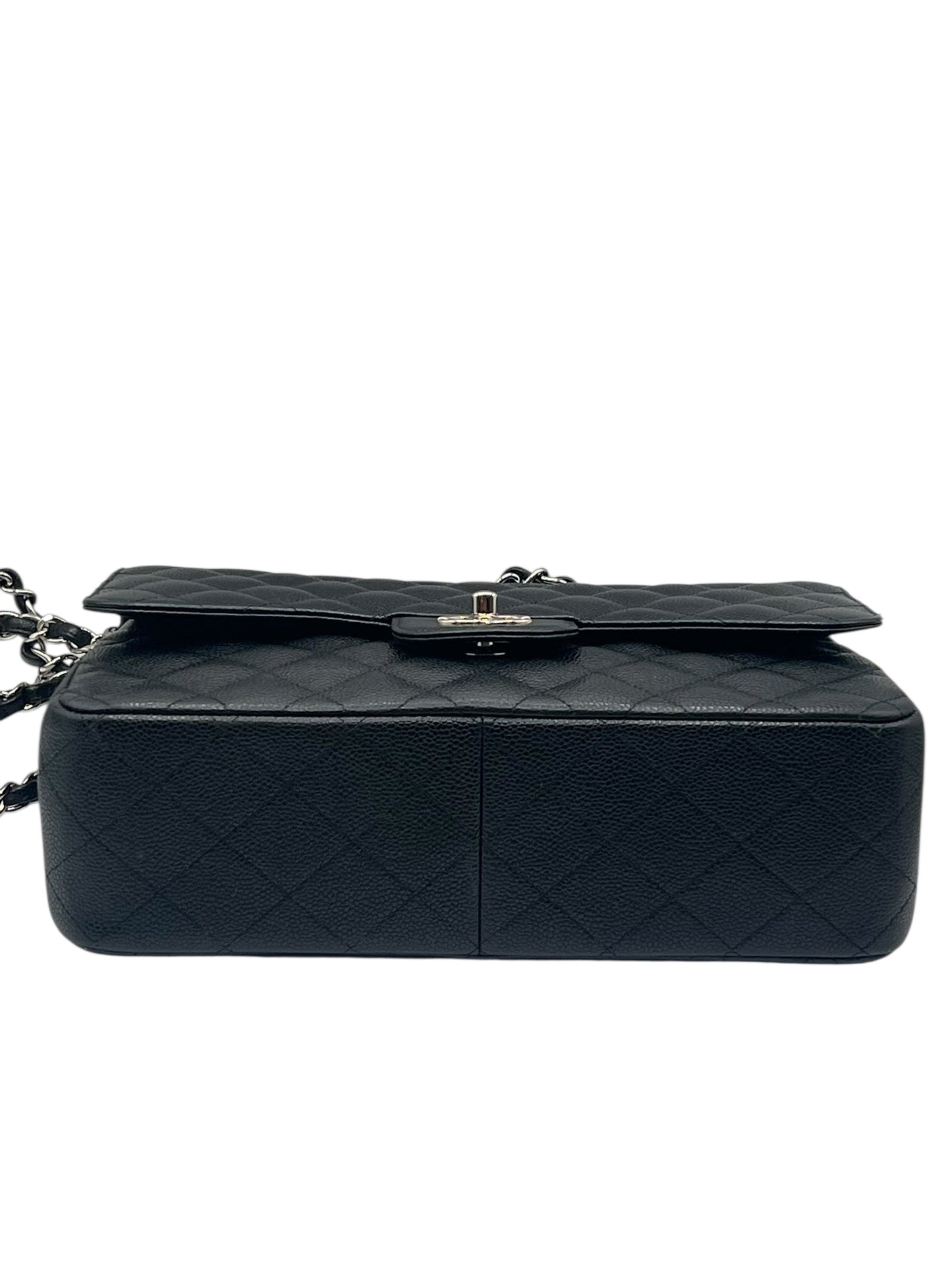 Chanel - sac jumbo cuir caviar noir