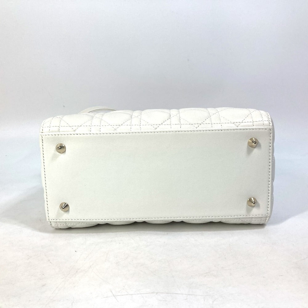 Dior Handbag M0565ONGE_M030 lambskin white LADY DIOR Lady Dior Canage Women