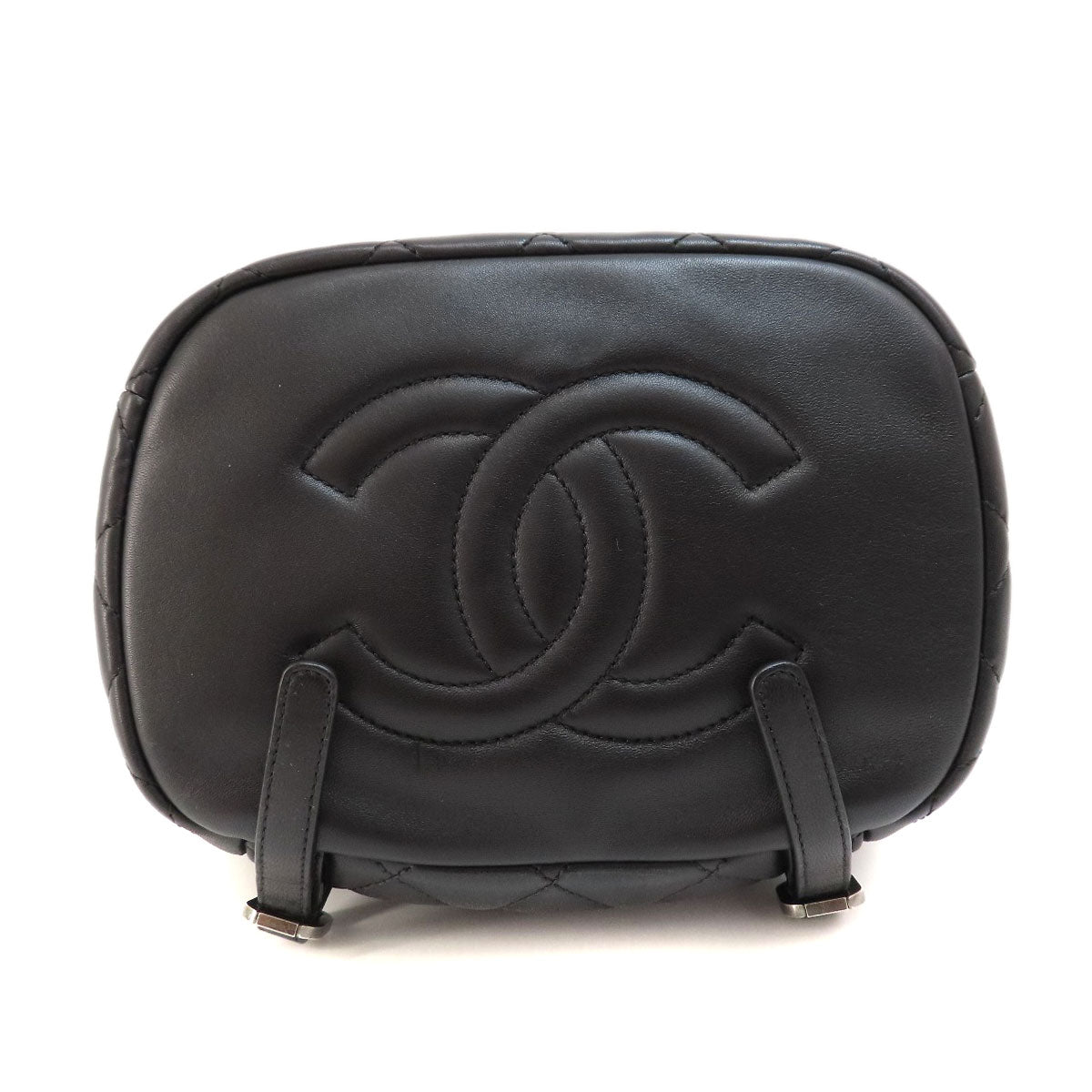 Chanel Matelasse Coco Mark Silver Metal Fittings Rucksack Daypack Lambskin