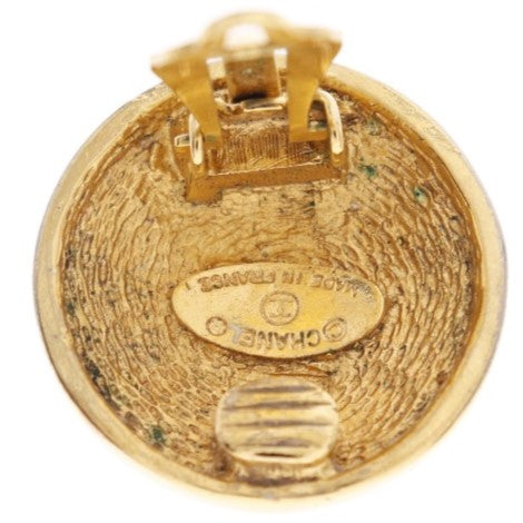 CHANEL Earring Plated Gold gold Matrasse COCO Mark Women
