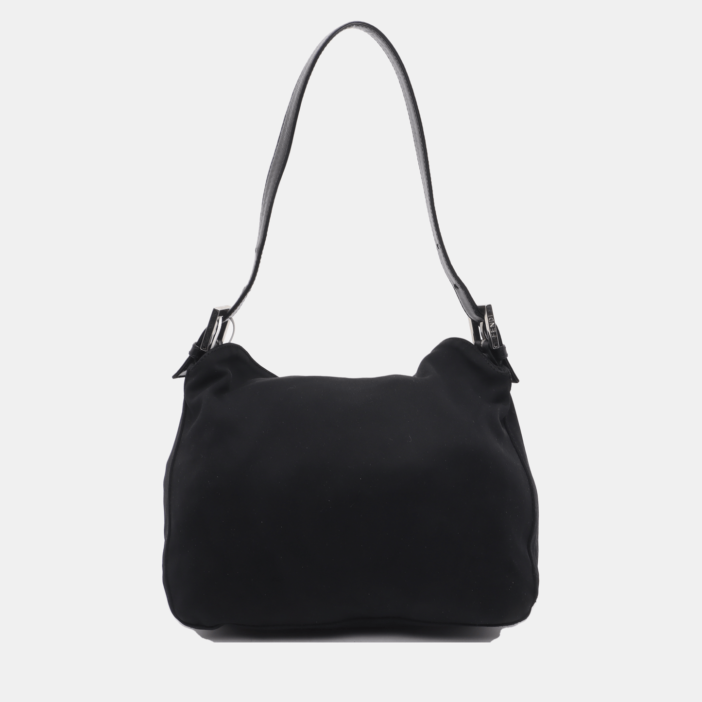 FENDI Baguette Black Cloth Silver Hardware