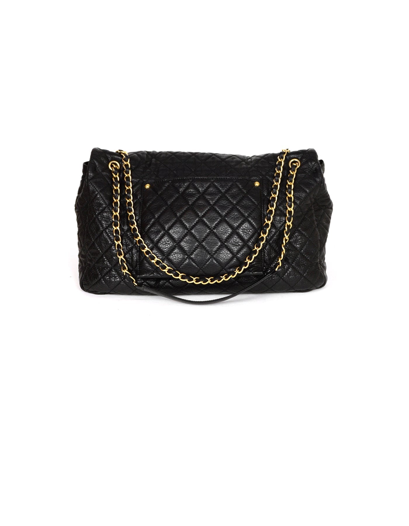 Chanel Black Calfskin Leather Airlines XXL CC Flap Bag