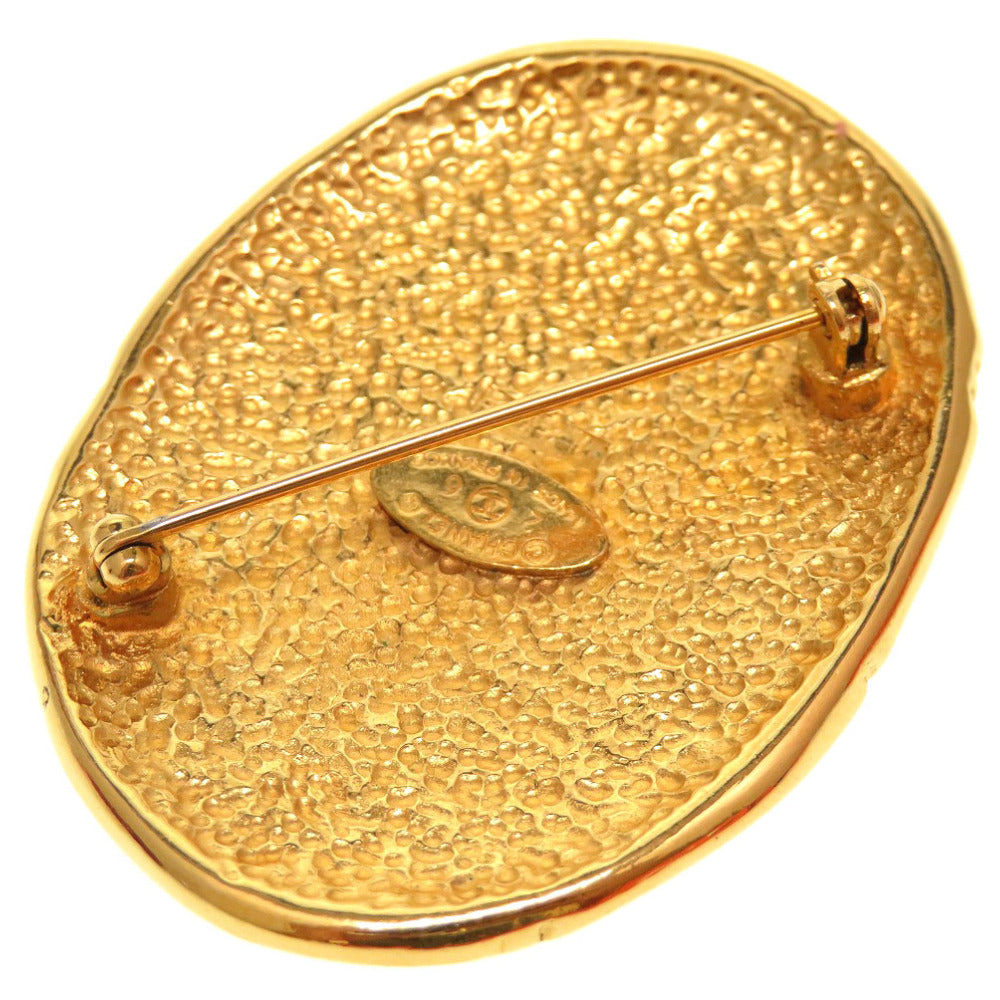 CHANEL Brooch metal gold Crown COCO Mark Women