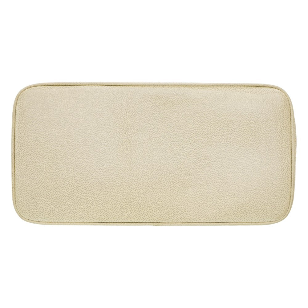 CHANEL Tote Bag Caviar skin Ivory Grey Tote Women