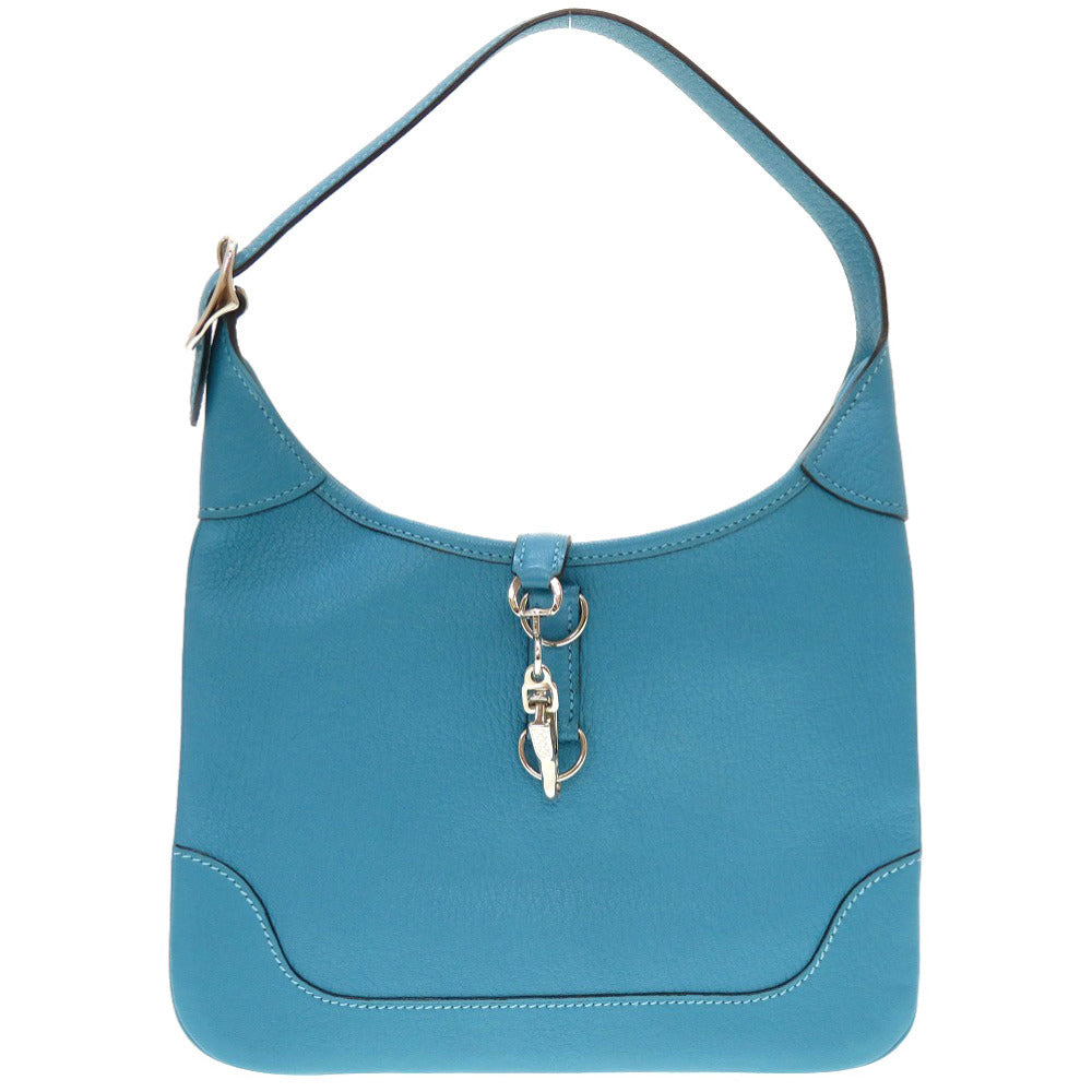 HERMES Shoulder Bag Shave Turquoise Trim 24 Women d