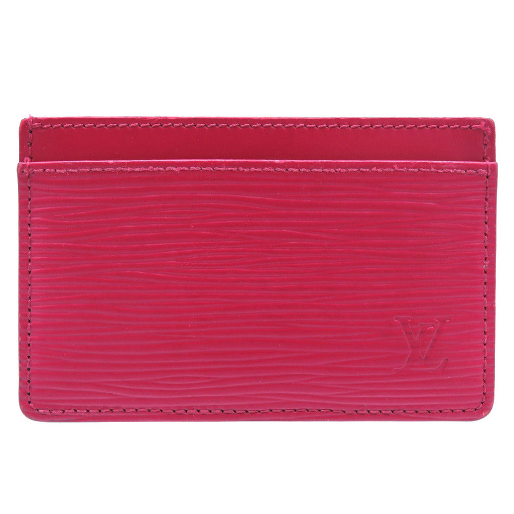 LOUIS VUITTON Card Case M60327 Epi Leather Fuchsia Epi Porte Cartes Simple Women d