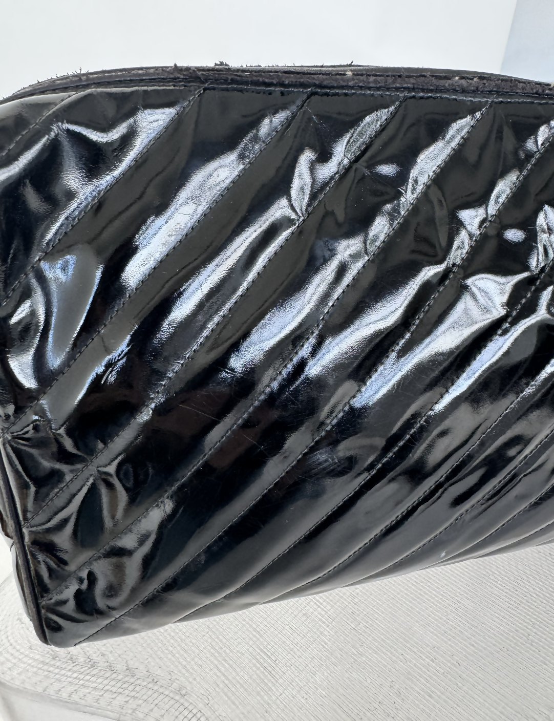 Chanel Diamond CC Patent Crossbody Bag