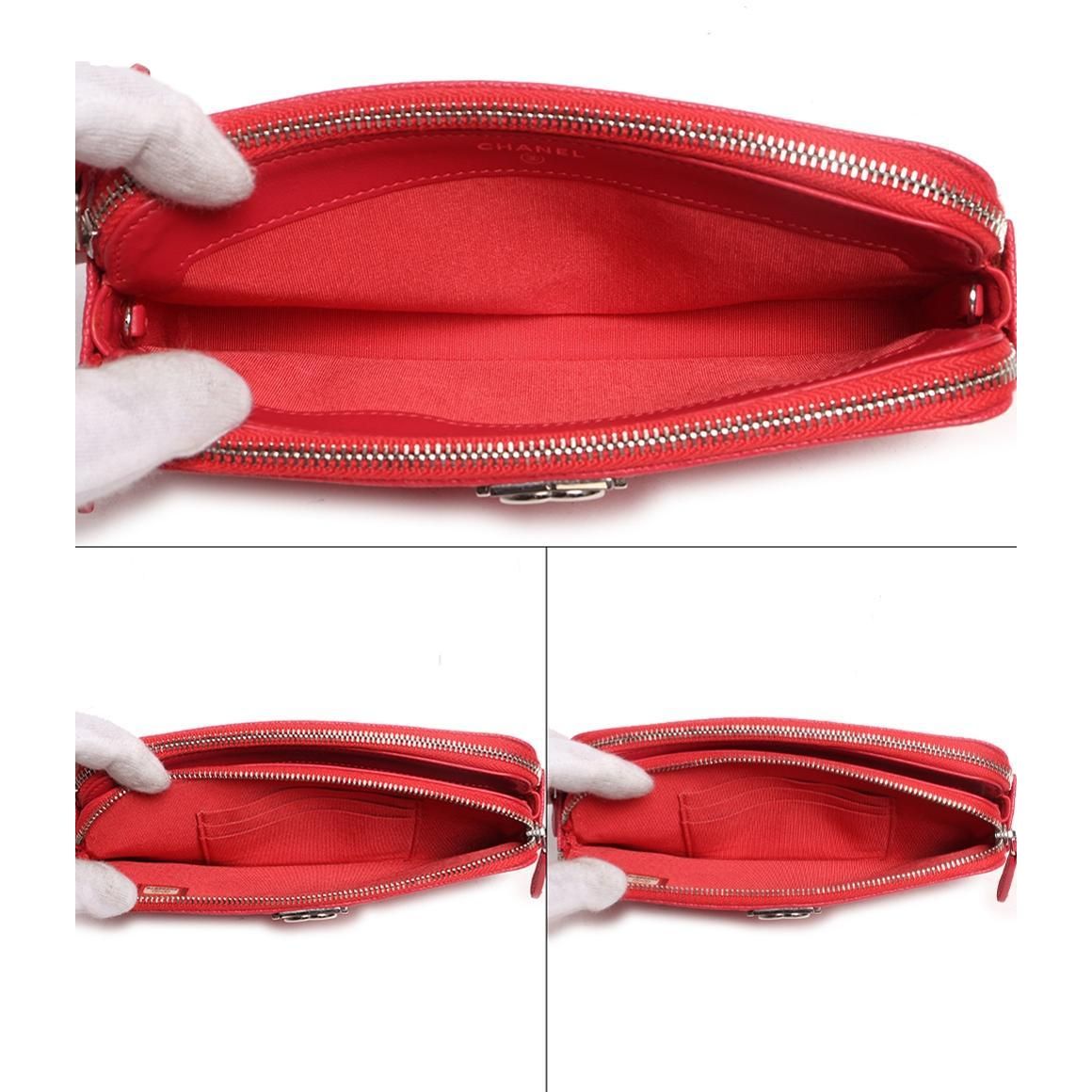 CHANEL Deep Pink Boy Double Zip WOC Mini Crossbody Bag 23 Series ITC446XTDEP4