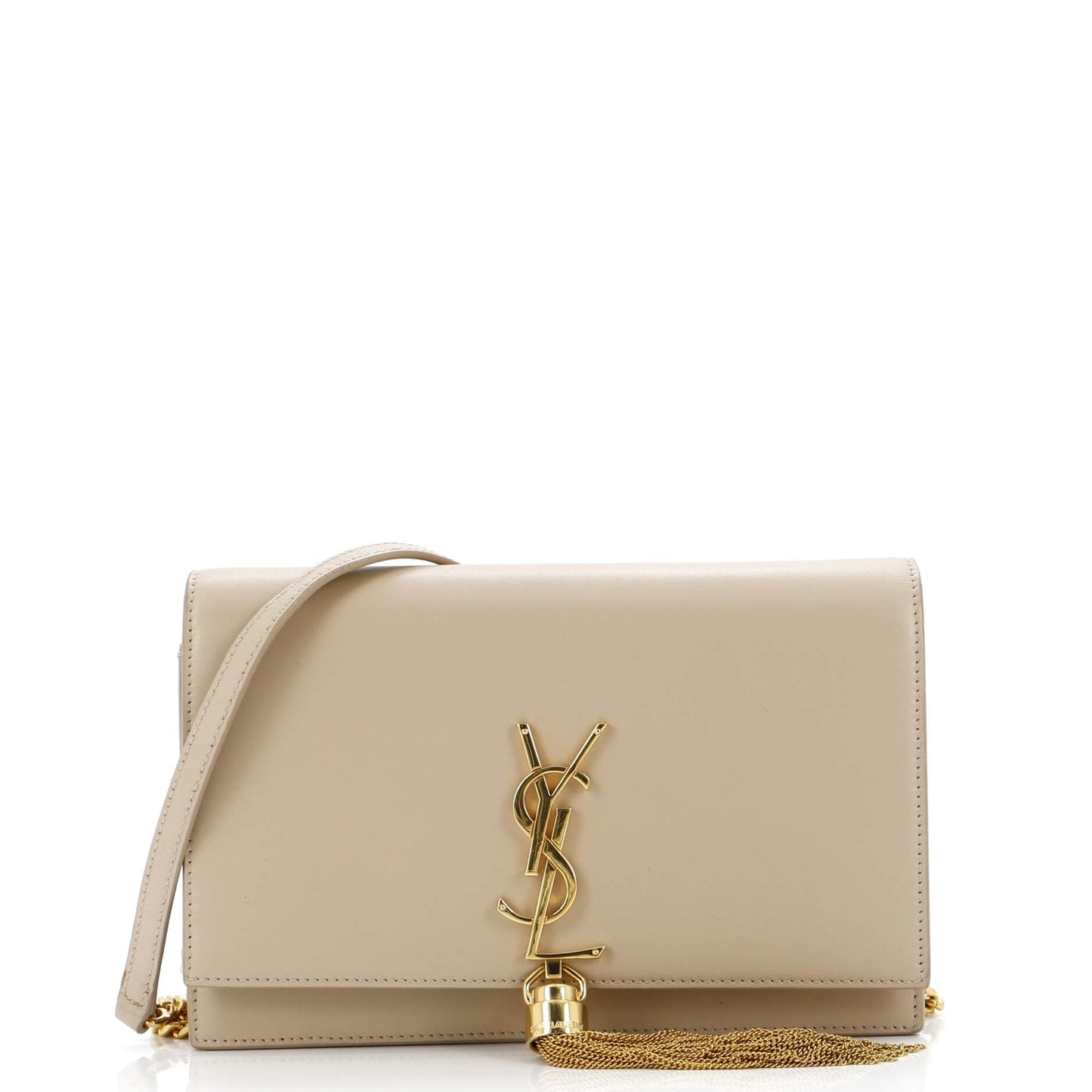 Luxury Saint Laurent Trending 2025 Classic Monogram Tassel Chain Wallet Leather