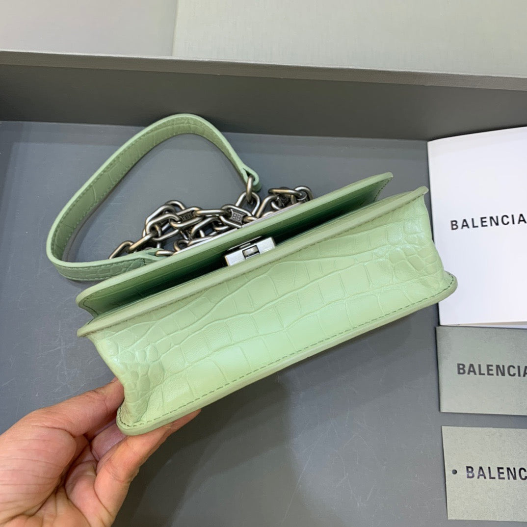 Top Quality Gossip Small On Chain Shoulder Bag Light Green, For Women, Bags 7.4in/19cm