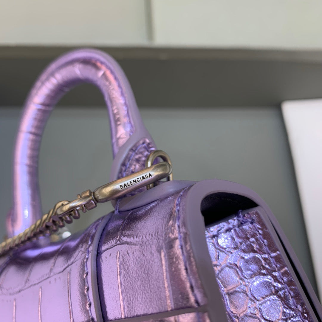 Top Quality Hourglass Mini Handbag With Chain In Light Violet, For Women, Bags 4.7in/12cm