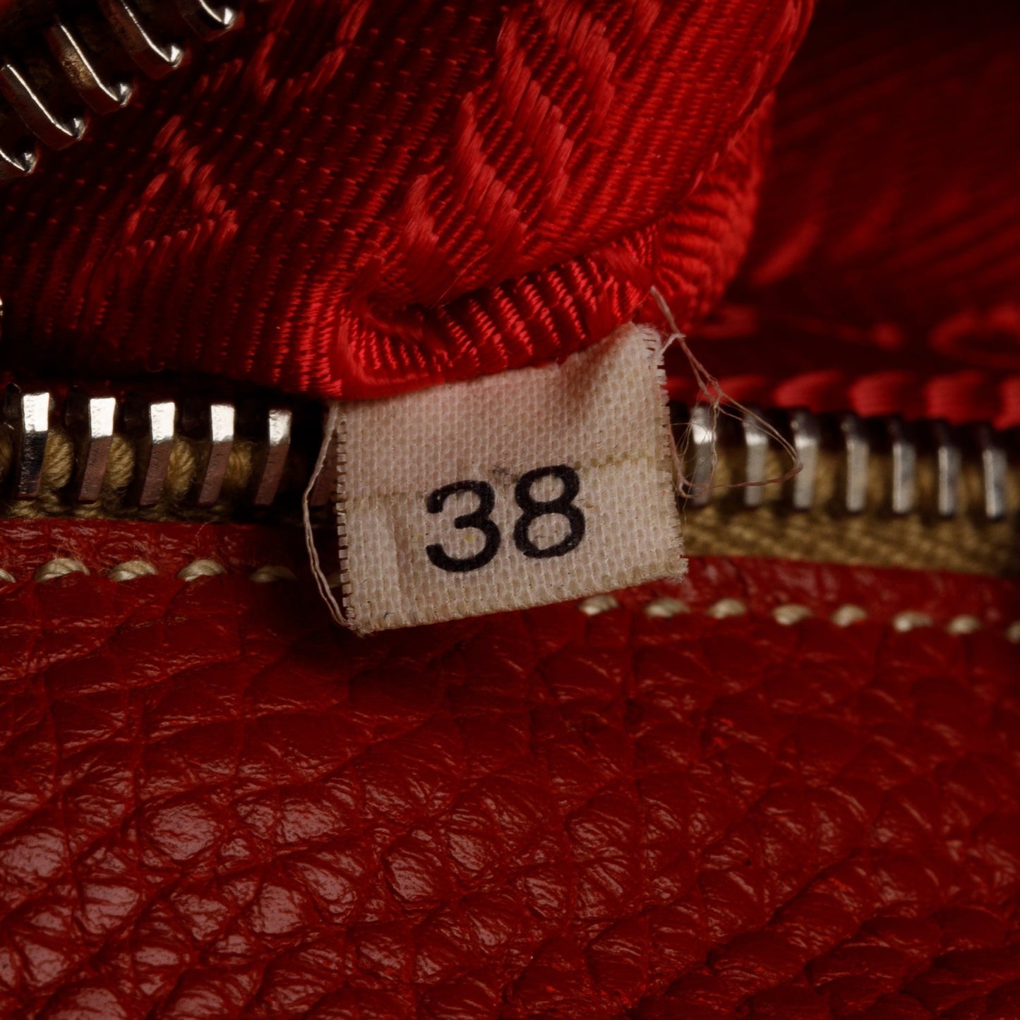 Prada Red Vitello Daino Leather Rope Handle Bag
