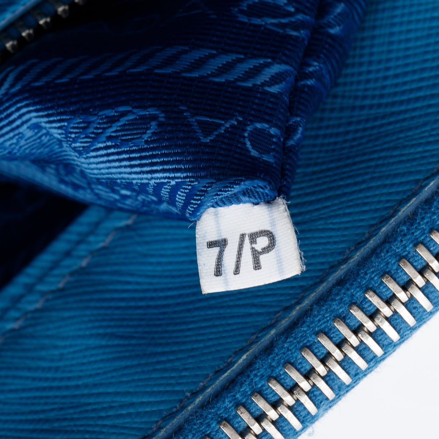 Prada Blue Saffiano Leather Small Double Zip Galleria Tote