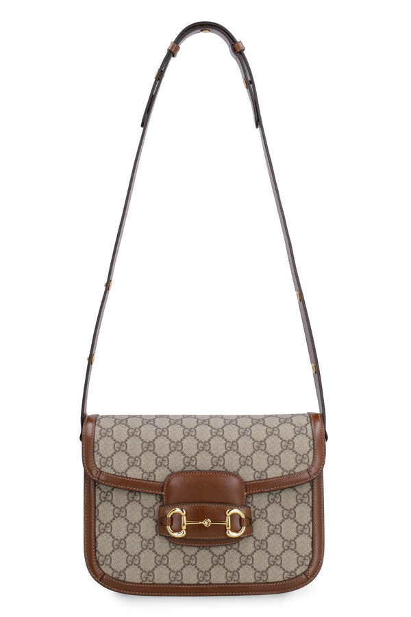 Gucci 1995 Horsebit GG fabric shoulder bag