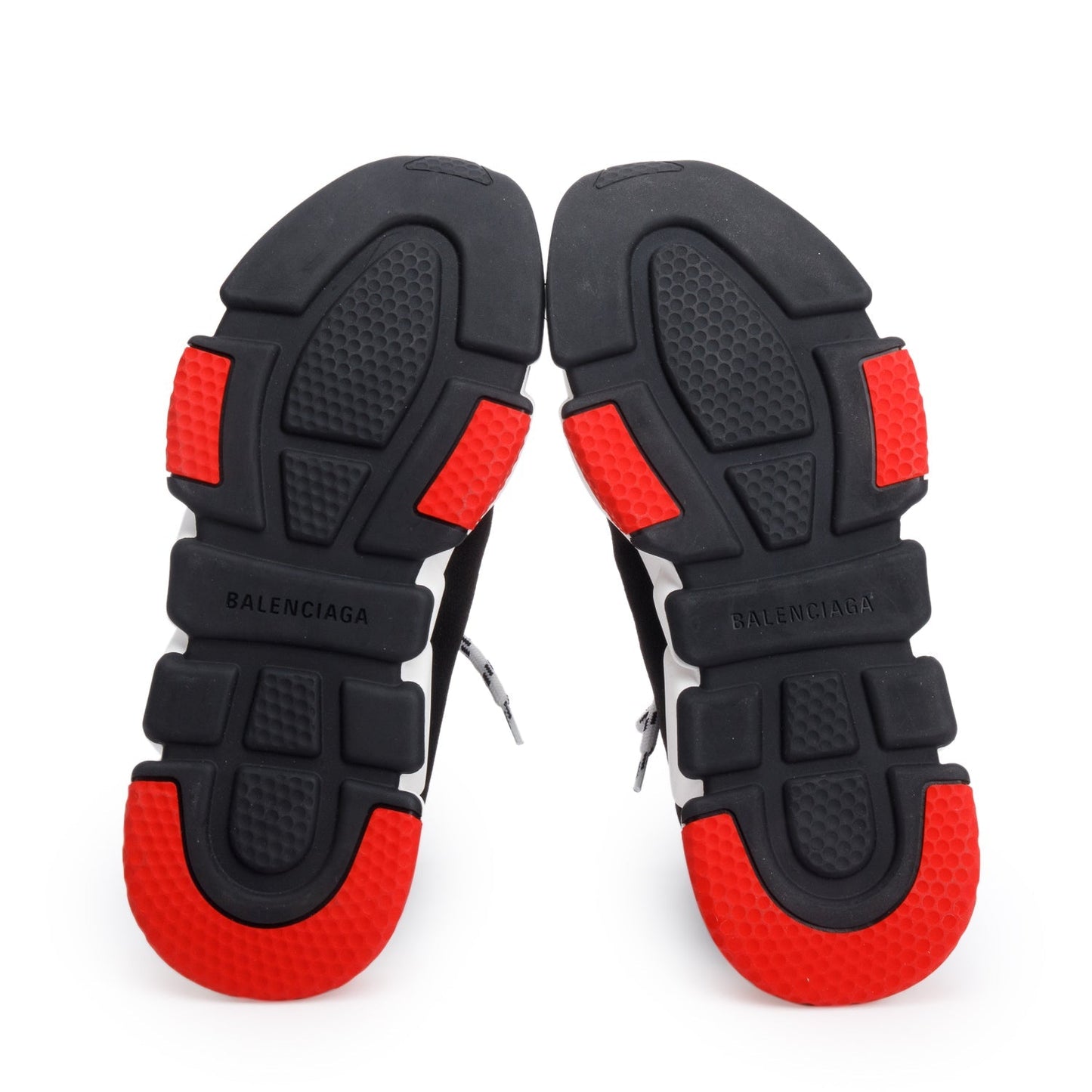 Balenciaga Black Knit Tricolor Sole Lace-Up Speed Trainer Sock Sneakers, Size 39