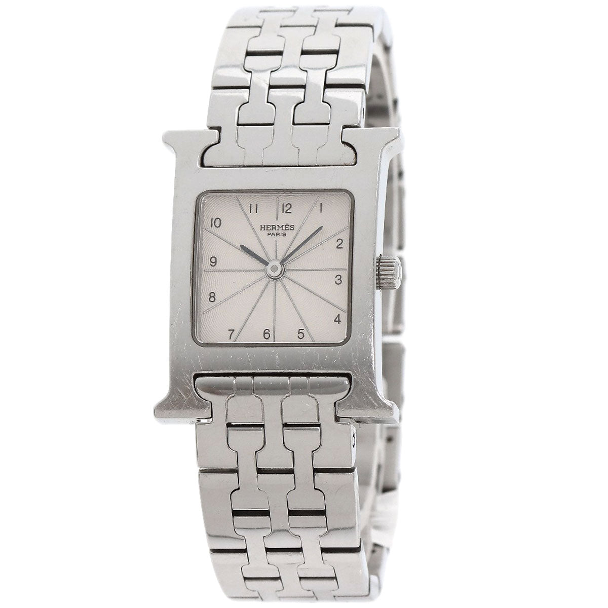 HERMES Watches Quartz HH1.210 Stainless Steel , Stainless Steel Silver H watch Silver dial Women d